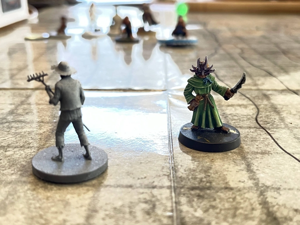 The cultist attempting to escape as Uncle Bob minds his own business.