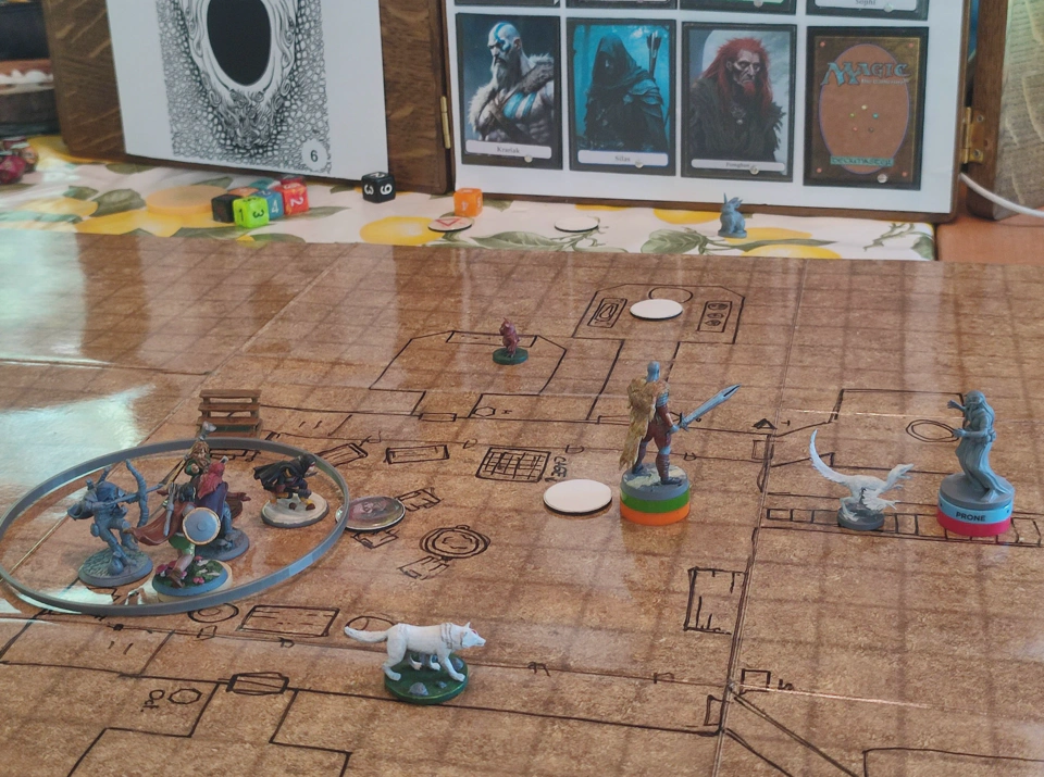 The heroes fighting the last hag.