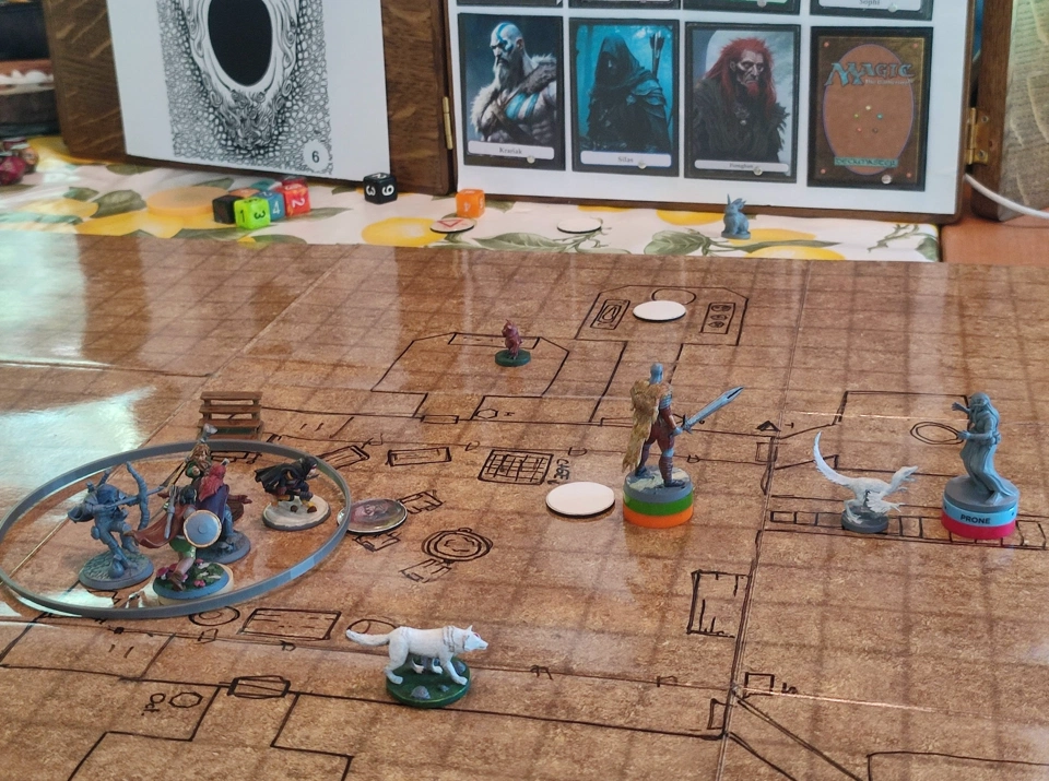 The heroes fighting the last hag.