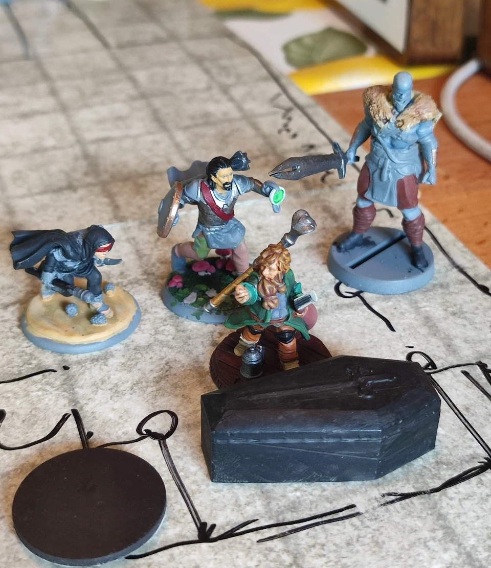 The heroes performing the ritual.