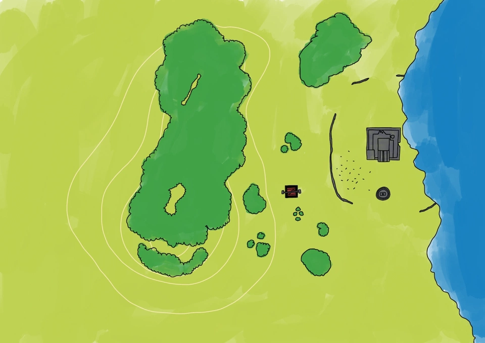 The abandoned monastery&rsquo;s surroundings.