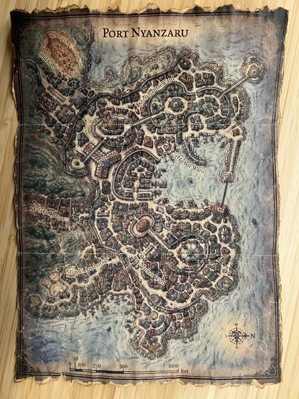 Avilos&rsquo;s map of Port Nyanzaru.