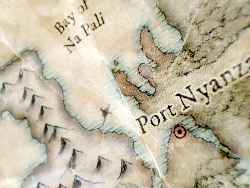 Spot where the heroes calculate that they&rsquo;ve dropped the orb.