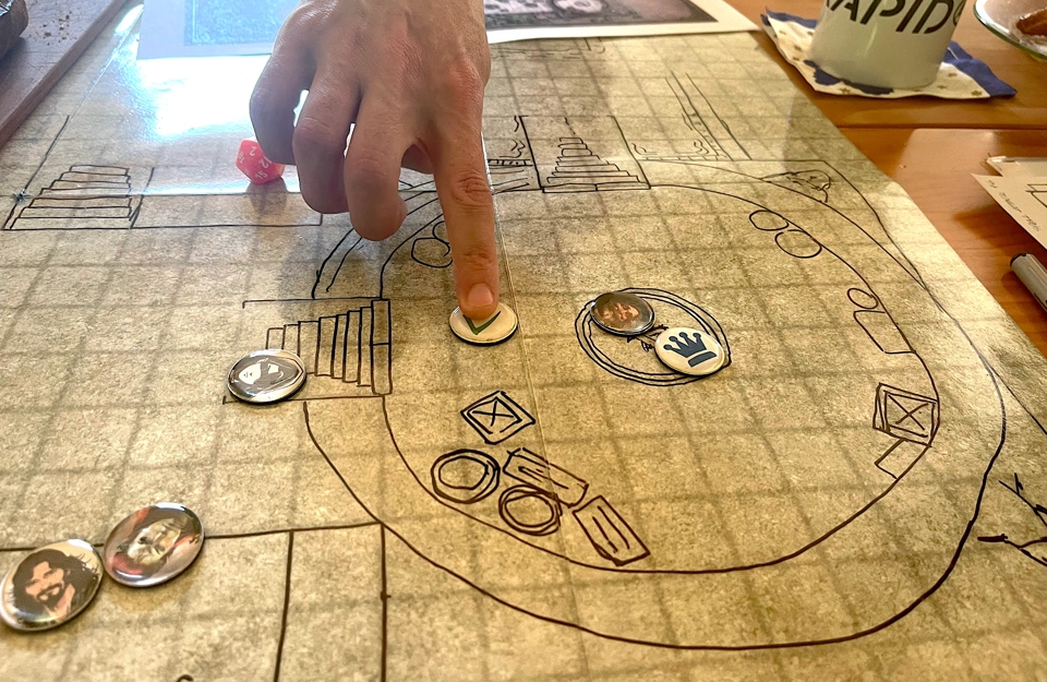 Sophie&rsquo;s mage hand about to steal the black orchid for a second time.