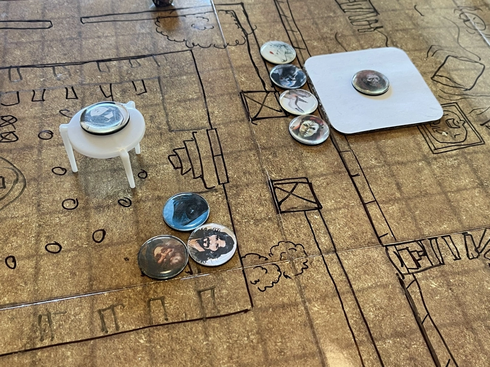 At Kubazan&rsquo;s shrine, half fighting the froghemoth, half trapped inside the shrine.