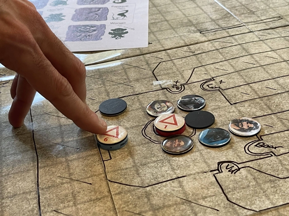 Fighting the su-monsters defending Wongo&rsquo;s shrine.