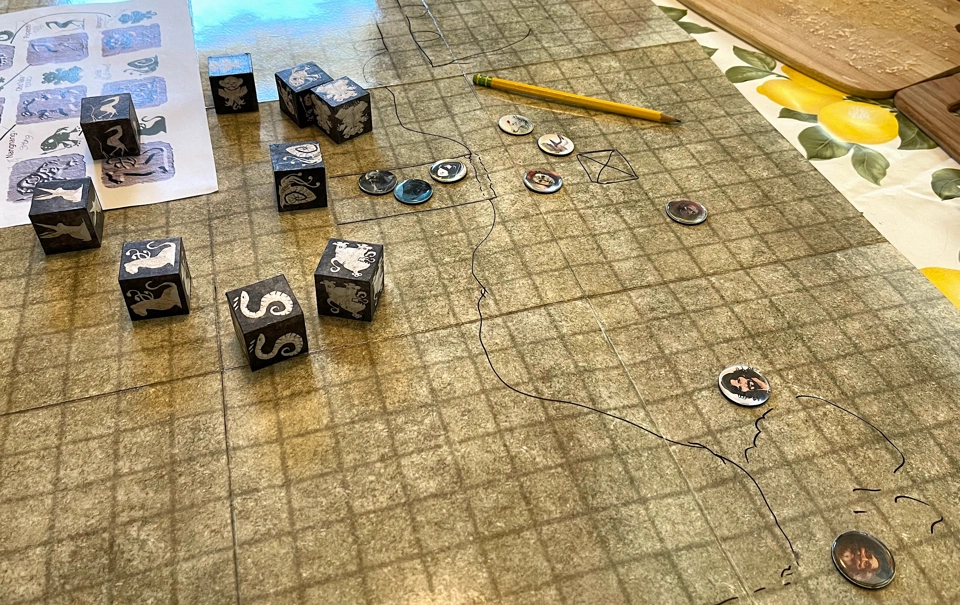 Back at the tomb&rsquo;s entrance, this time with nine key cubes.