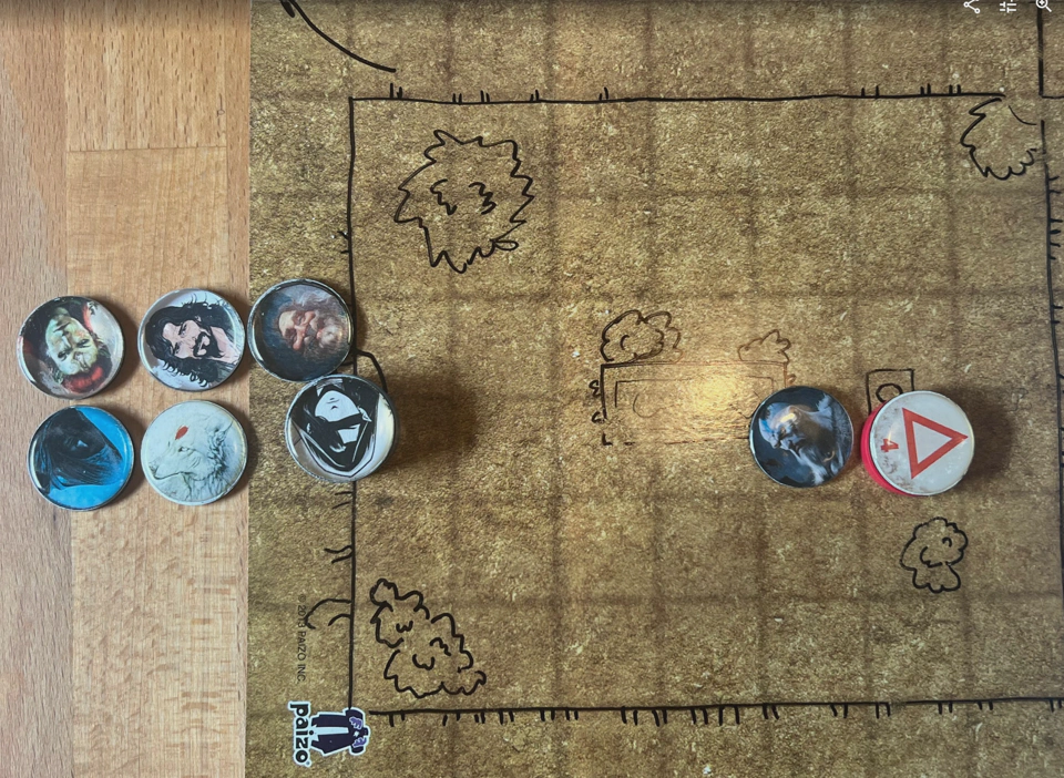 Krariak attacking the girl trapped into a skull.