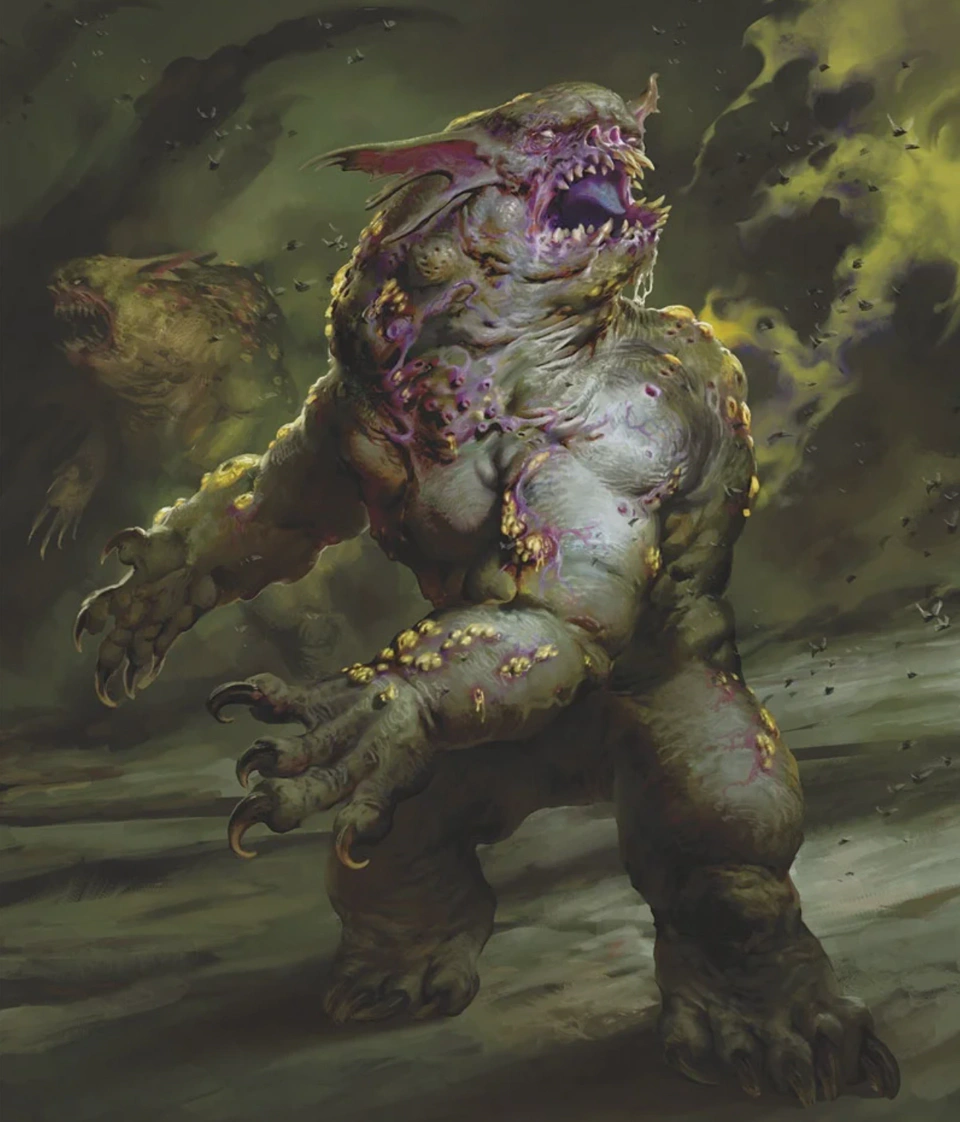 The dretches pouring out of the portal.