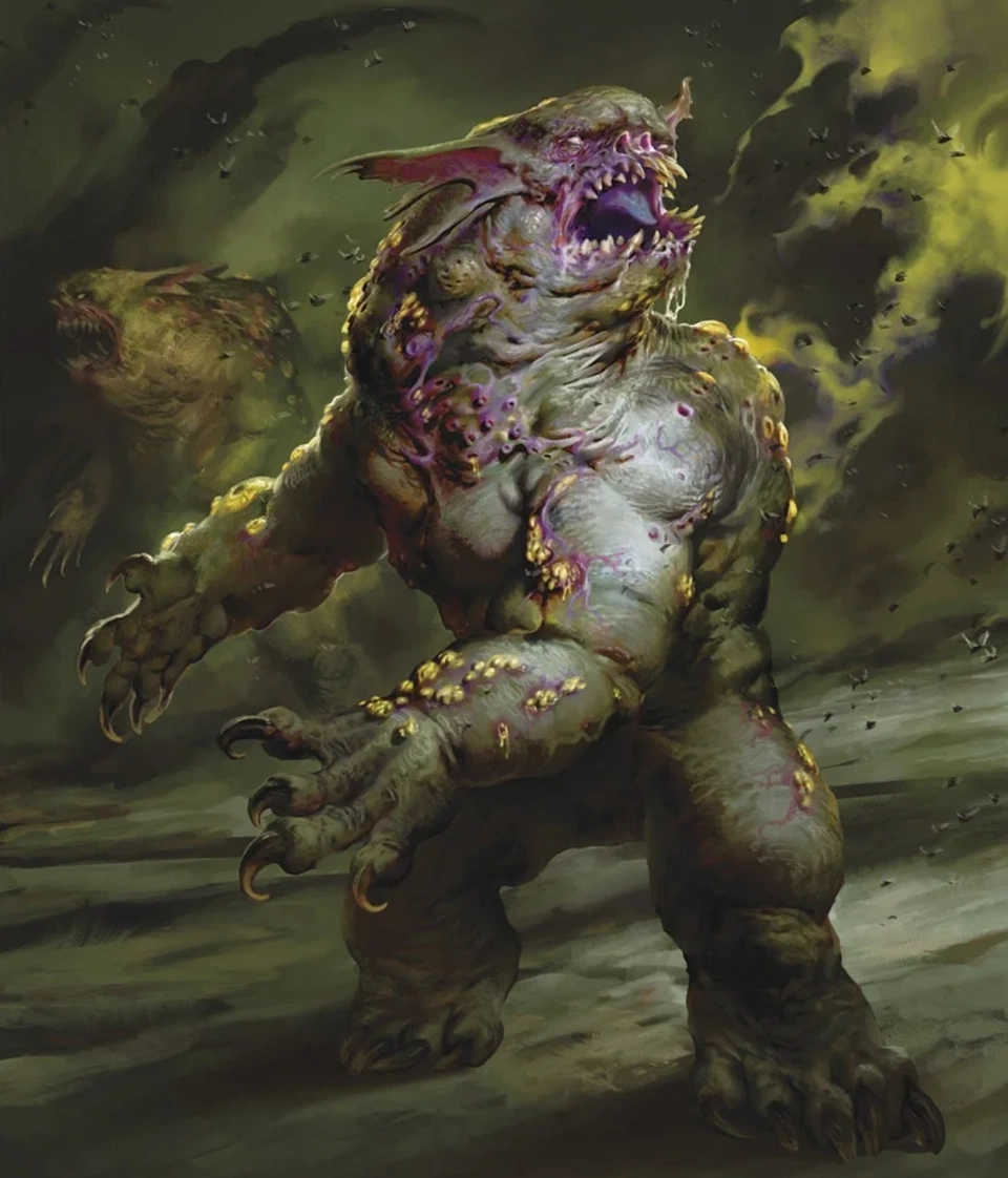 The dretches pouring out of the portal.