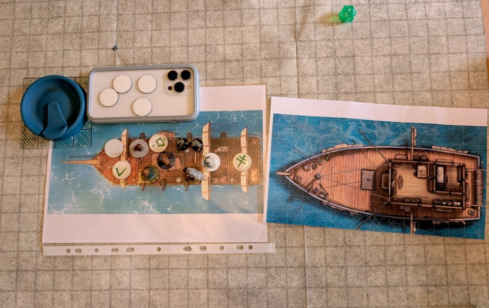 The dragon turtle smashing onto the drow refugees boat.