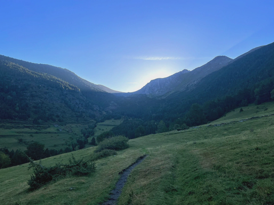 Sunrise over Coll d’Arenes and Casamanya.