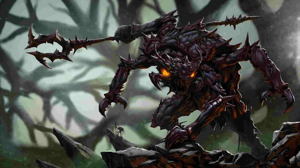The insectoid creature, a mezzoloth.