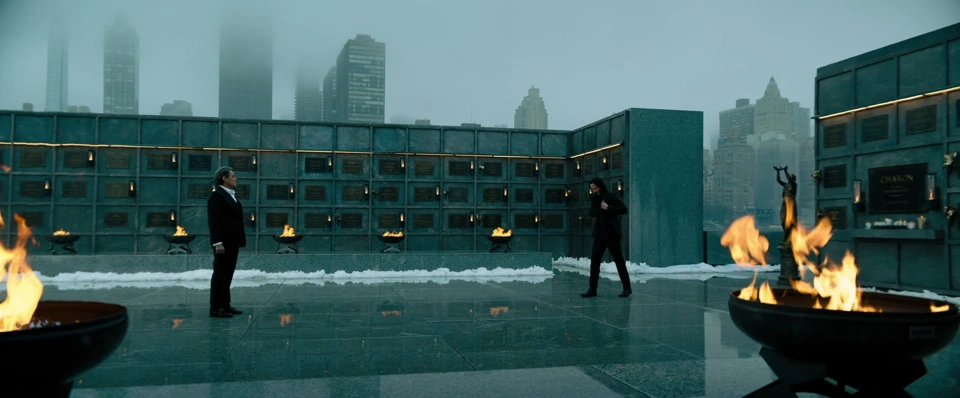 John asking Winston for directions after the Continental Hotel was destroyed.