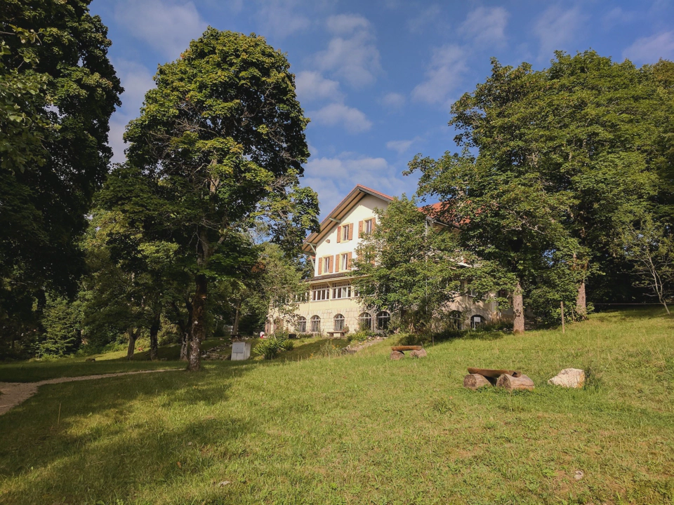 The residential building.