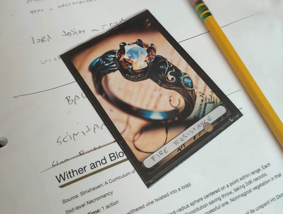 Ike&rsquo;s ring of fire resistance, discovered in the last episode.