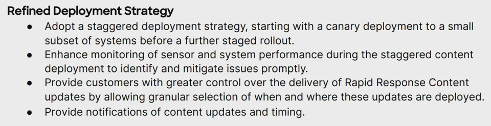 Extract from CrowdStrike PIR Executive Summary.