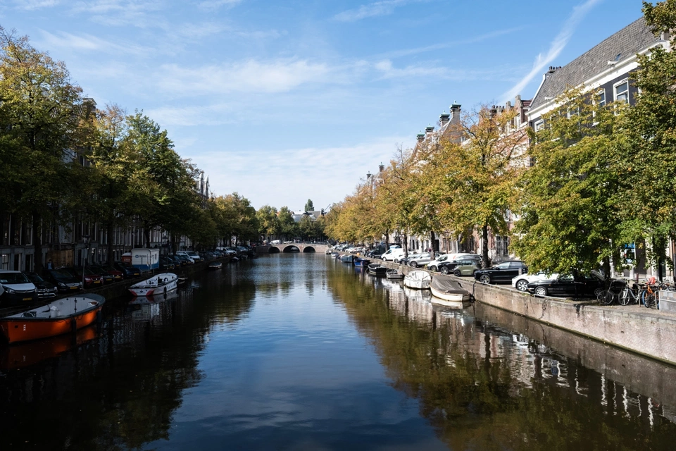 One of Amsterdam&rsquo;s canals.