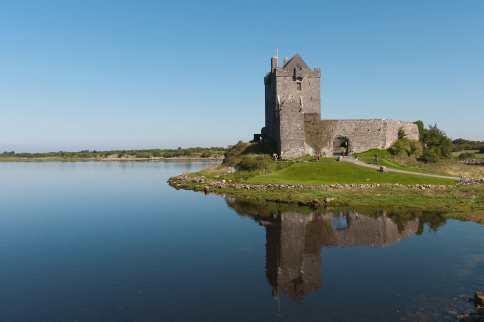 Our first stop of the day took place in front of Dungaire Castle.