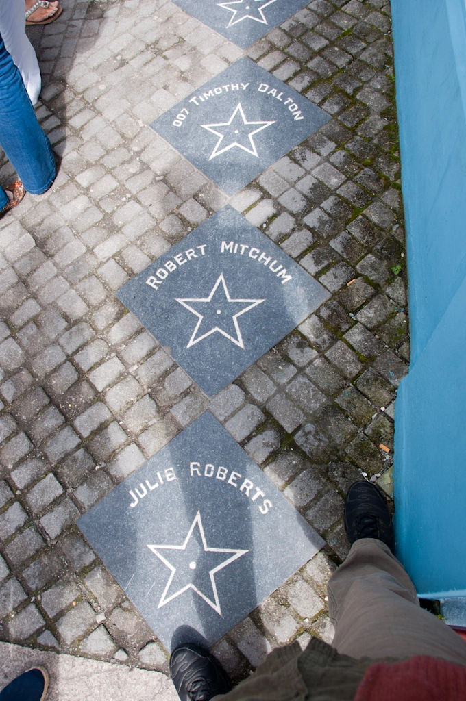 Dingle’s Walk of Fame. I’m not good with actor names and faces but I know that I have watched movies where Timothy Dalton and Julia Roberts appeared. No idea about Robert Mitchum though.