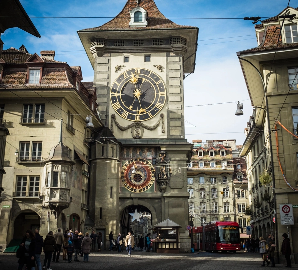 Bern&rsquo;s clock tower.