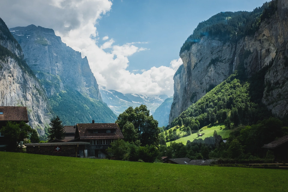 Grindelwald, in the middle of the Alps.