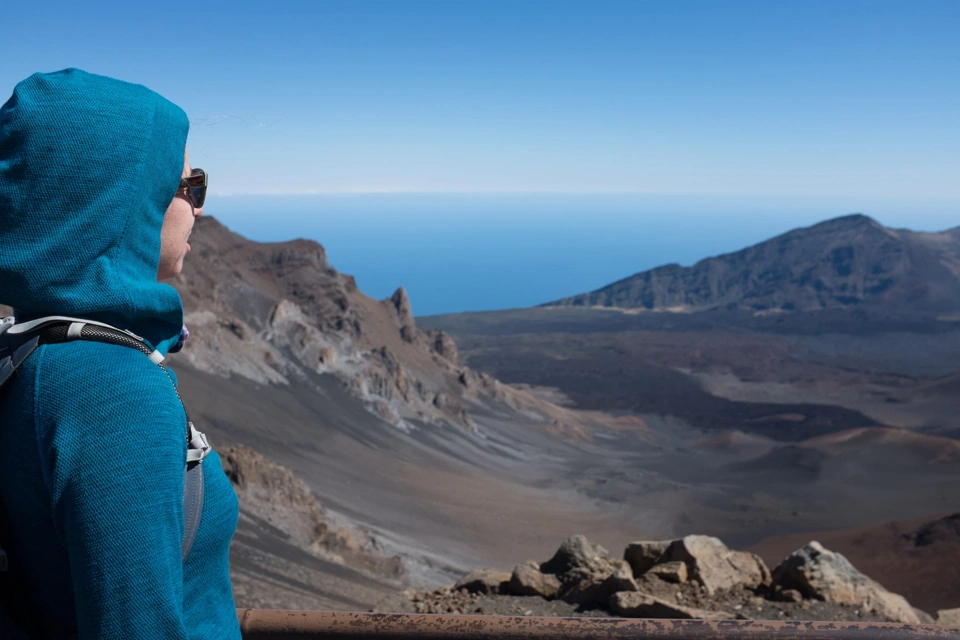 Inside Haleakala&rsquo;s crater.