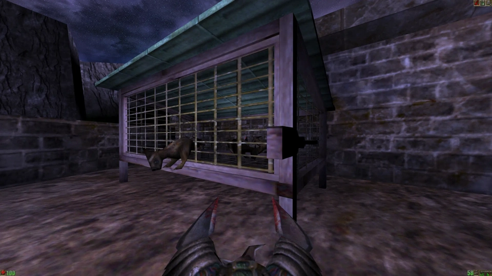 These calfs were very funny. They would suddenly jump into lava or get into places where I don&rsquo;t think the game designers intended them to go like here. Here the calf is blocking the gate, and until it decided to go away. It was impossible to open it and free the calves inside so I waited. My vegan animal-loving wife would have been proud of me.